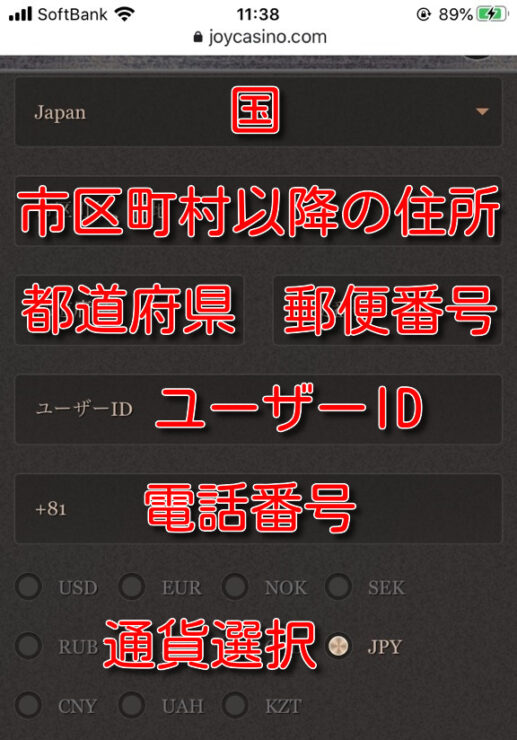joycasino signup4